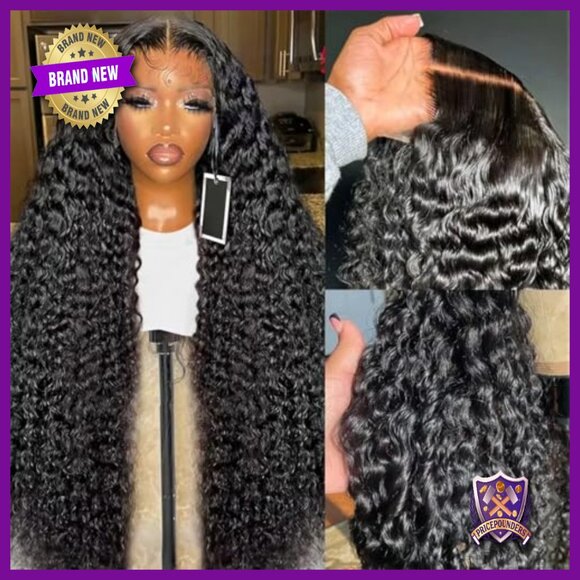 34 Inch Deep Wave Lace Front Wig Human Hair 13x4 HD Glueless main image 6